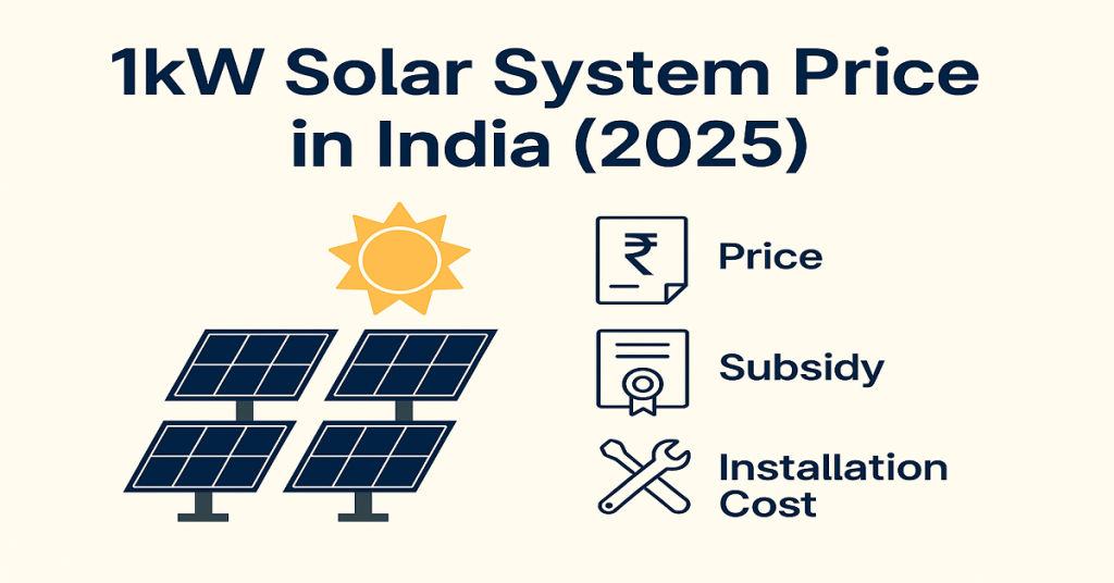 1kw solar system price in india