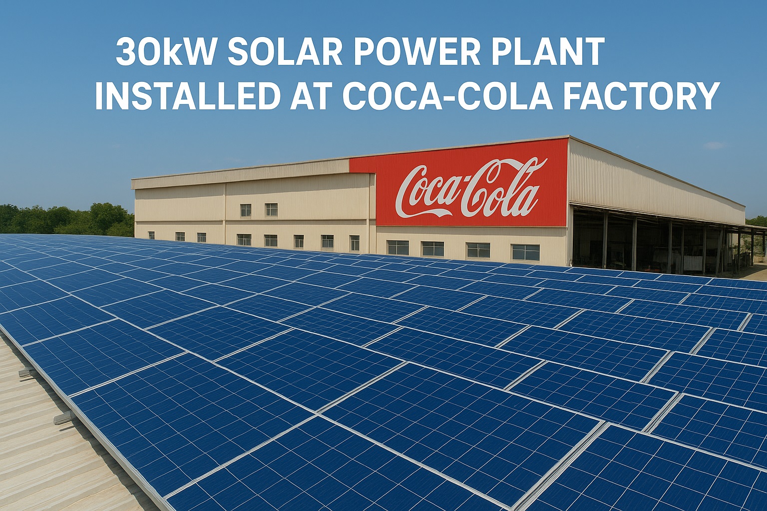 coca cola 30kw commercial solar plant